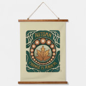 De herfst, de Verandering is Magisch Hangend Wandkleed (Voorkant)