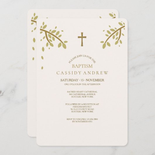 De herfst die Uitnodiging zegent (Voorkant / Achterkant)