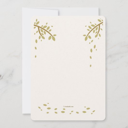 De herfst die Uitnodiging zegent (Achterkant)