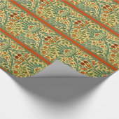 De herfst, een kleurrijk William Morris-patroon Cadeaupapier (Hoek)