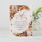 De herfst en de herfst bloemen laten ons nog steed kaart (Staand voorkant)