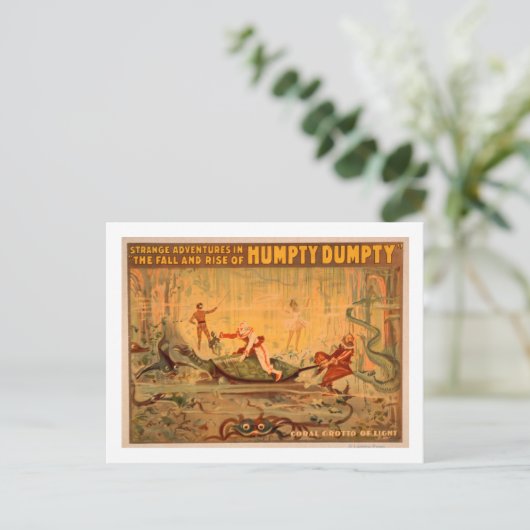 De herfst en de opkomst van het Humpty Dumpty Thea Briefkaart (Staand voorkant)