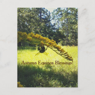 De Herfst Equinox Mabon van de bij & Goldenrod Briefkaart