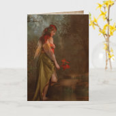 de herfst fee kaart (Gele Bloem)