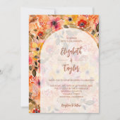 De herfst Floral collage allen in één bruiloft nod Kaart (Voorkant)