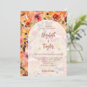 De herfst Floral collage allen in één bruiloft nod Kaart (Staand voorkant)