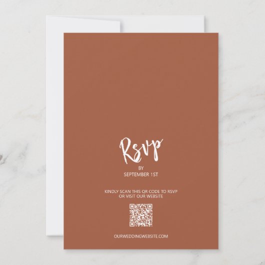 De herfst Floral collage allen in één bruiloft nod Kaart (Achterkant)