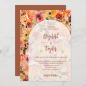 De herfst Floral collage allen in één bruiloft nod Kaart (Voorkant / Achterkant)
