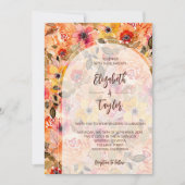 De herfst Floral collage allen in één bruiloft nod Kaart (Voorkant)
