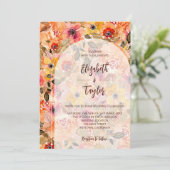 De herfst Floral collage allen in één bruiloft nod Kaart (Staand voorkant)