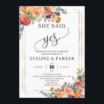 De herfst Floral Marigold zei ja verloving Kaart<br><div class="desc">De herfst Floral Marigold zei zij ja verloving uitnodiging,  contacteer me voor passende punten of voor aanpassing,  Dwaze Rozen ©</div>