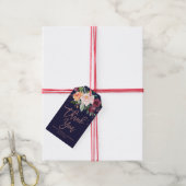 De herfst Floral Roos Gold Hartelijk dank Cadeaulabel (Met Touw)