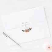 De herfst Floral Wedding Dank u Ronde Sticker (Envelop)