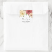 De herfst Floral Wedding Favor Dank je wel Vierkante Sticker (Tas)