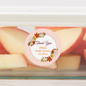 De herfst Floral Wreath Pumpkin Gold Hartelijk dan Labels (Aangebracht)