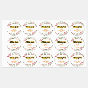 De herfst Floral Wreath Pumpkin Gold Hartelijk dan Labels