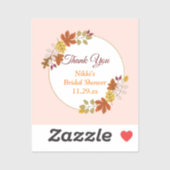 De herfst Floral Wreath Pumpkin Gold Hartelijk dan Sticker (Vel)
