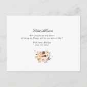 de herfst floral zal je mijn bloemetjeskaartje zij uitnodiging briefkaart (Achterkant)