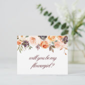 de herfst floral zal je mijn bloemetjeskaartje zij uitnodiging briefkaart (Staand voorkant)
