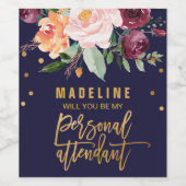 De herfst Floral zal u mijn persoonlijke begeleide Wijn Etiket (Enkel label)