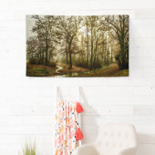 De herfst Fog in het bos Spandoek (Insitu)