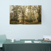 De herfst Fog in het bos Spandoek (Beurs)