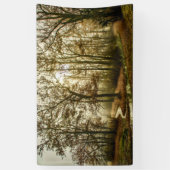 De herfst Fog in het bos Spandoek (Verticaal)