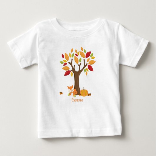 De herfst Fox met Pumpkin gepersonaliseerd (Voorkant)