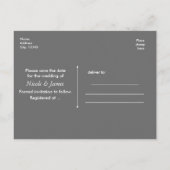 De herfst Gold bewaart de DATE Rustic Weddenfoto Aankondigingskaart (Achterkant)