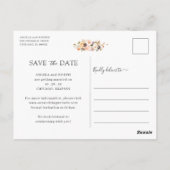 De herfst Gold Floral Evening Wedding sparen de Da Briefkaart (Achterkant)