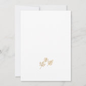 De herfst Gold Leaves Clean White Wedde Uitnodigin Kaart (Achterkant)
