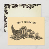 De herfst, Happy Halloween. Briefkaart (Voorkant / Achterkant)