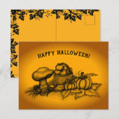 De herfst, Happy Halloween. Briefkaart (Voorkant / Achterkant)