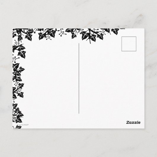 De herfst, Happy Halloween. Briefkaart (Achterkant)