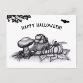 De herfst, Happy Halloween. Briefkaart (Voorkant)
