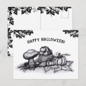 De herfst, Happy Halloween. Briefkaart (Voorkant / Achterkant)