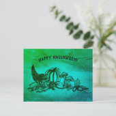 De herfst, Happy Halloween. Briefkaart (Staand voorkant)