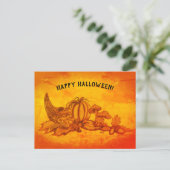 De herfst, Happy Halloween. Briefkaart (Staand voorkant)