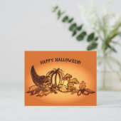 De herfst, Happy Halloween. Briefkaart (Staand voorkant)