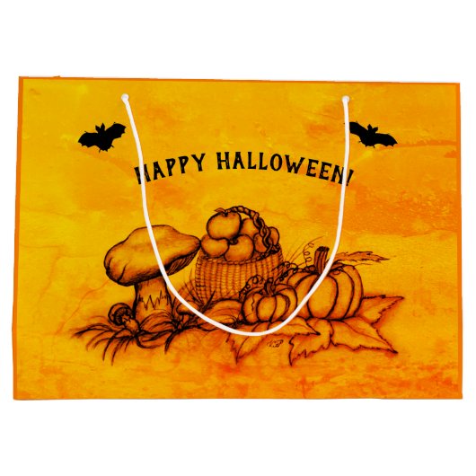 De herfst, Happy Halloween. Groot Cadeauzakje (Achterkant)