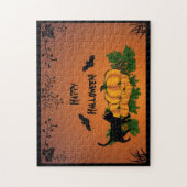 De herfst, Happy Halloween. Legpuzzel (Verticaal)