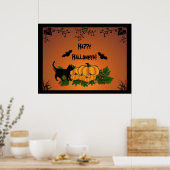 De herfst, Happy Halloween. Poster (Keuken)