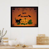 De herfst, Happy Halloween. Poster (Keuken)