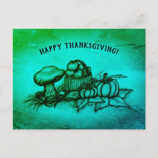 De herfst, Happy Thanksgiving! Briefkaart (Voorkant)