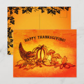 De herfst, Happy Thanksgiving! Briefkaart (Voorkant / Achterkant)