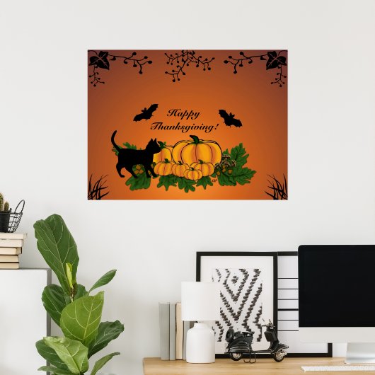 De herfst, Happy Thanksgiving! Poster (Thuiskantoor)
