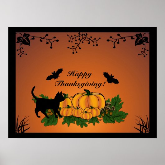 De herfst, Happy Thanksgiving! Poster (Voorkant)
