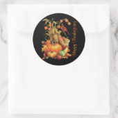 De herfst Harvest Happy Thanksgiving Black Sticker (Tas)