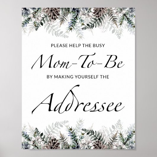 De herfst helpt het Bezige Mam-aan-zijn Adres een  Poster (Voorkant)