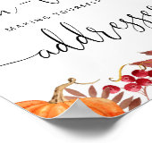 De herfst helpt het Bezige Mam-aan-zijn Adres een  Poster (Hoek)